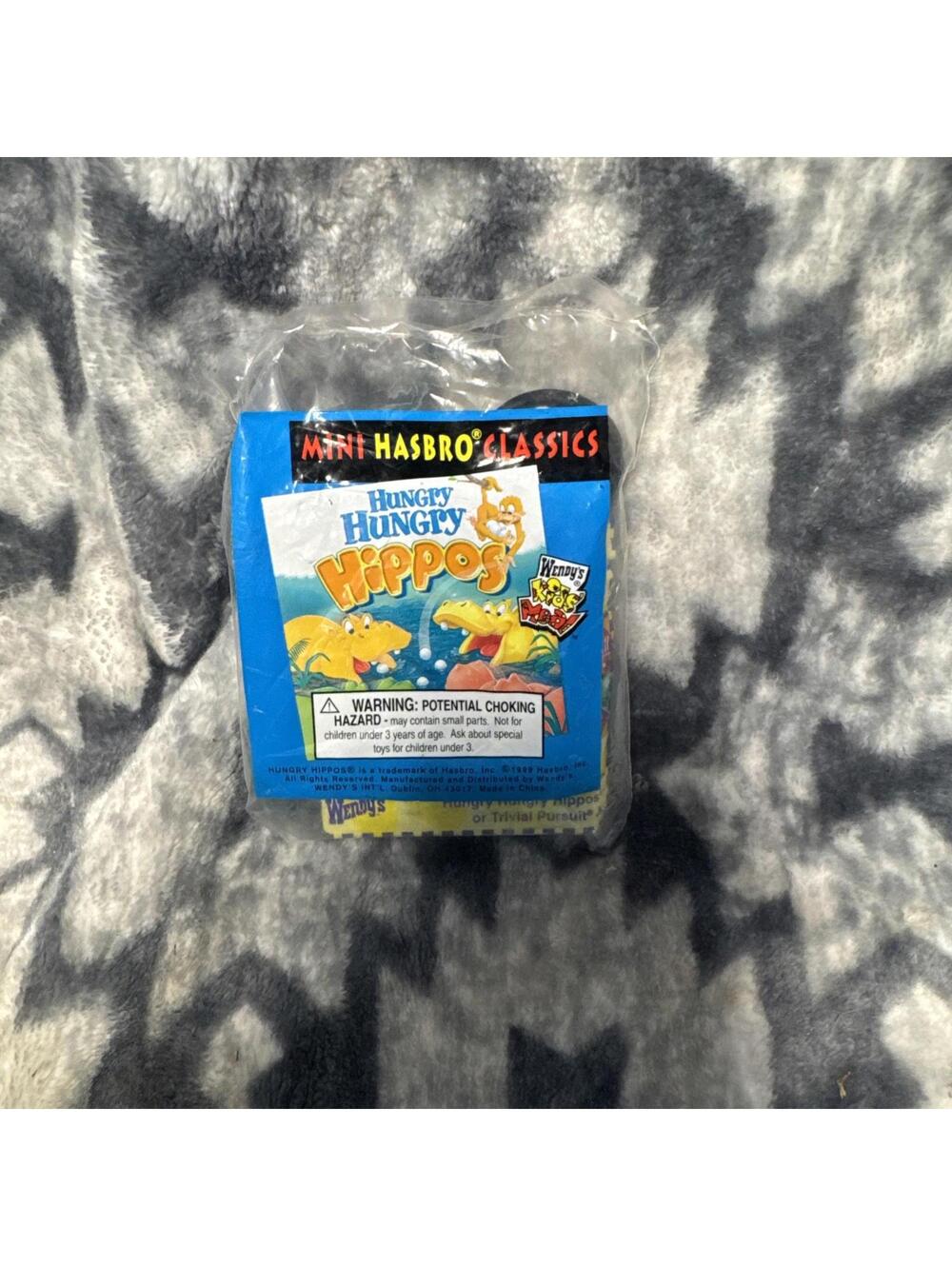Wendy’s Kids Meals Mini Hasbro Classics, Hungry Hungry Hippos Game, NIP, 1999